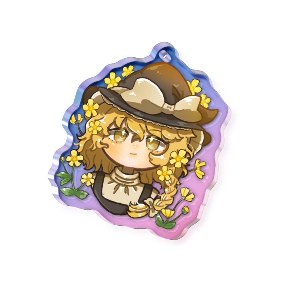 東方Project 霧雨魔理沙 オーロラアクリルキーホルダー 50 × 50mm