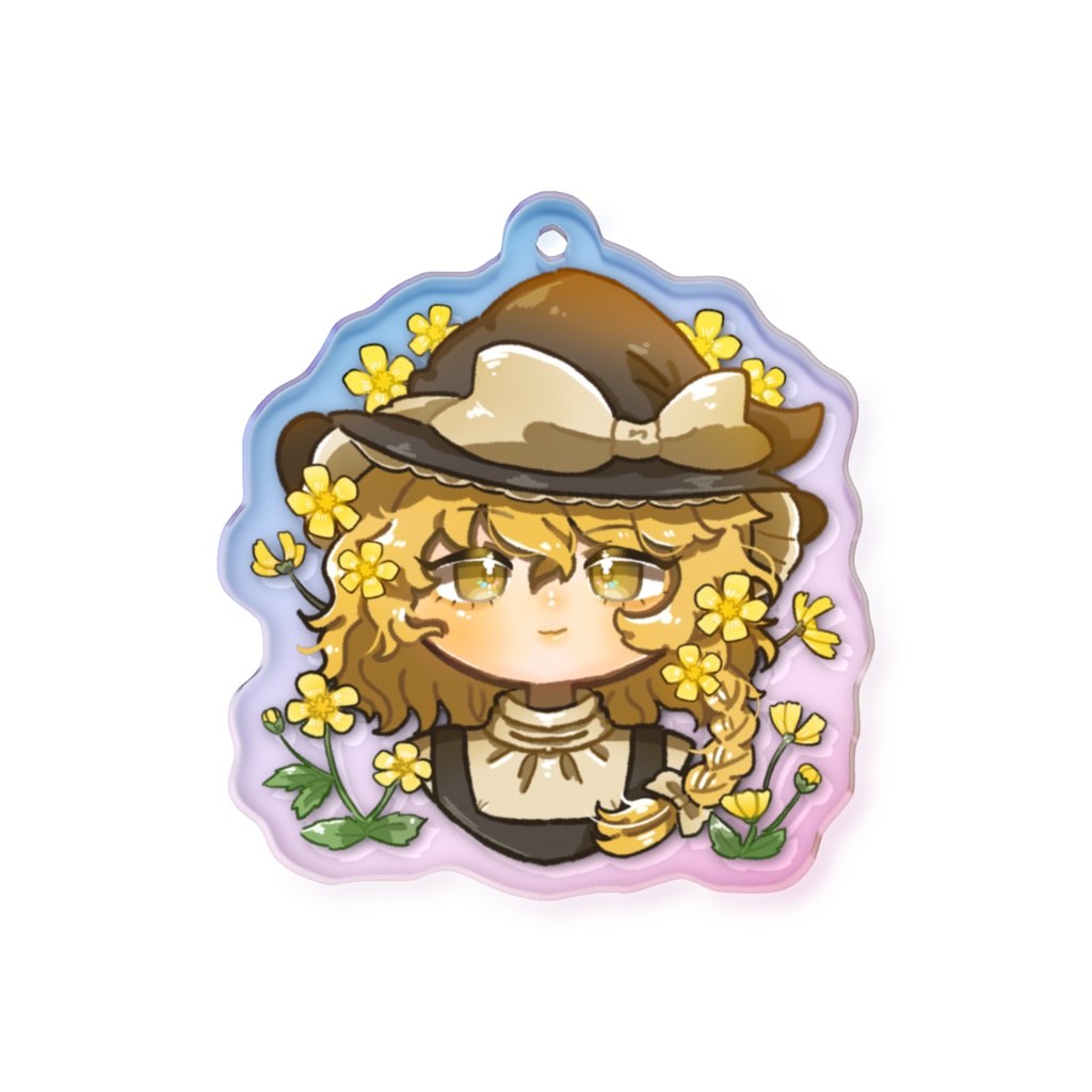 東方Project 霧雨魔理沙 オーロラアクリルキーホルダー 50 × 50mm