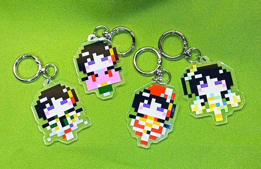 KeyIsland15頒布品　二階堂三郷ドット絵アクリルキーホルダー