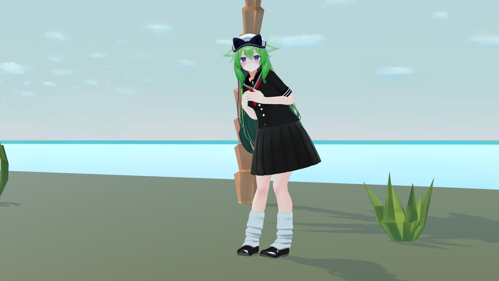 【こまどアバター(+ライムちゃん)・桔梗ちゃん専用】ローファーと安易なセーラー服+ルーズソックス