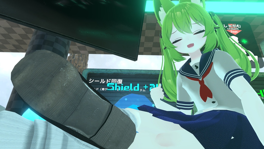 【こまどアバター(+ライムちゃん)・桔梗ちゃん専用】ローファーと安易なセーラー服+ルーズソックス