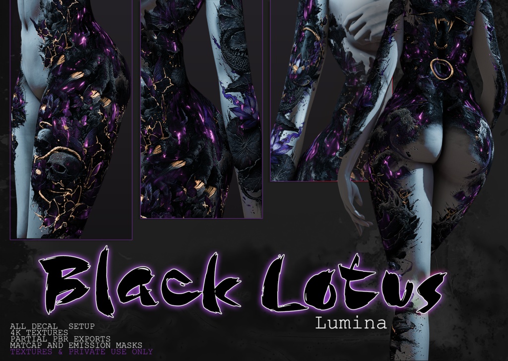 【Lumina】BodyTattooTexture - Black Lotus