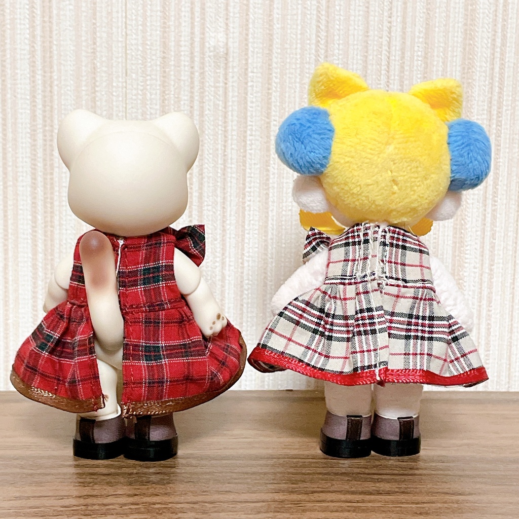 【ぷにみおサイズ】チェックワンピース