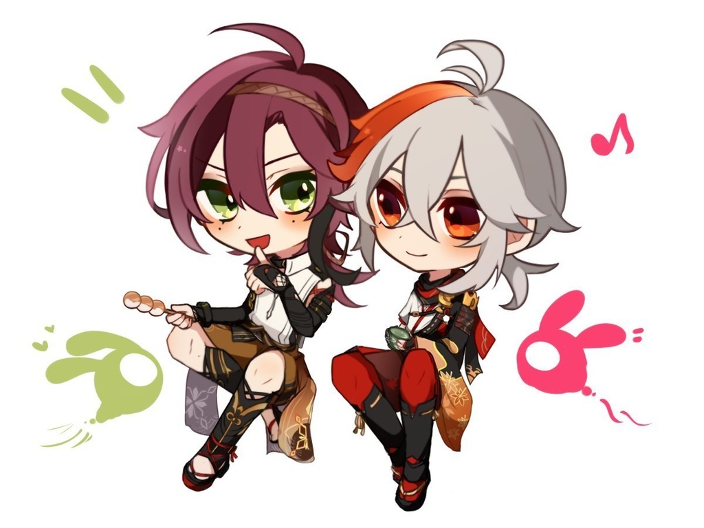 🍁万葉と平蔵のアクリルキーホルダー🦌