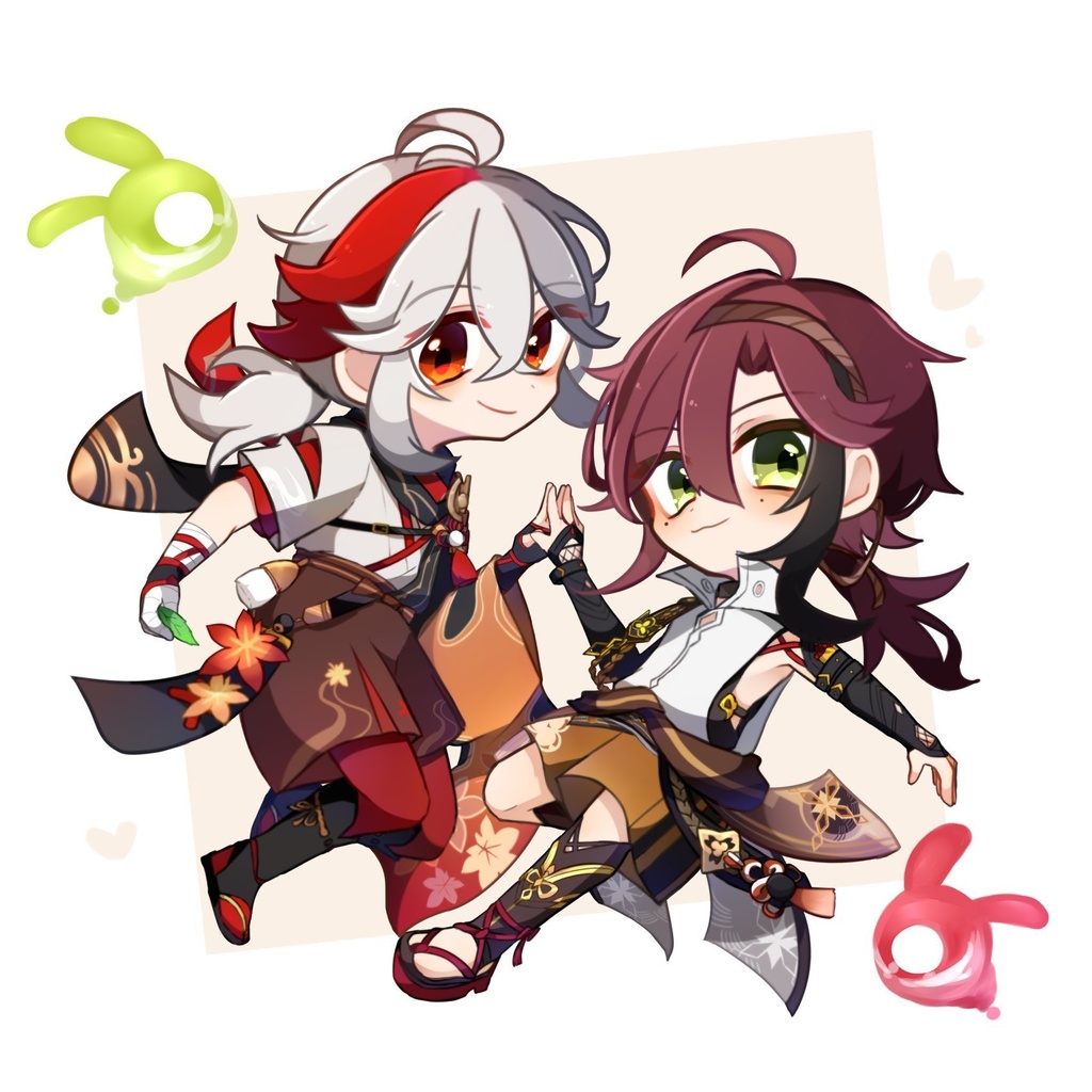 🍁万葉と平蔵のアクリルキーホルダー①🦌