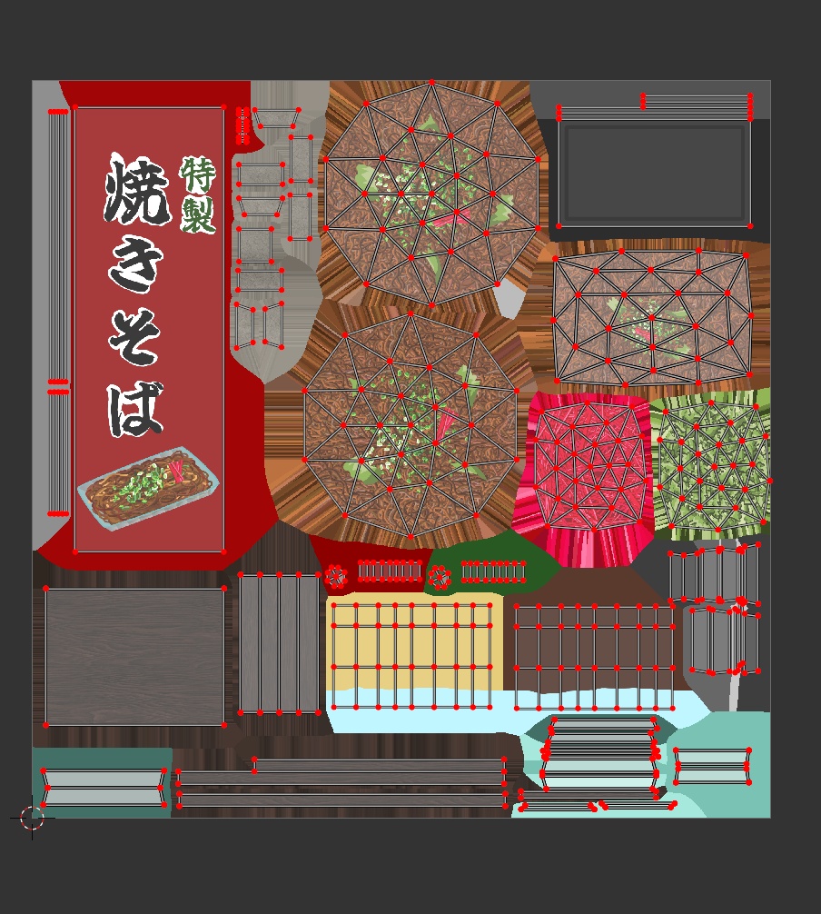夏祭り屋台セット【焼きそば】3Dモデル BOOTH販売中