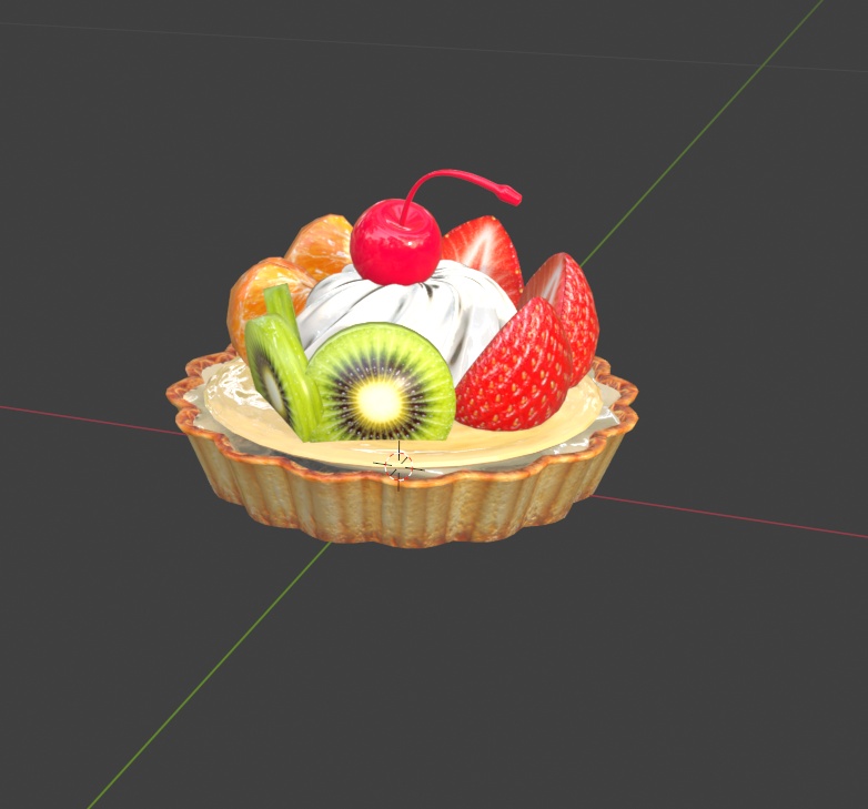 カフェのパン&スイーツ 3Dモデルセット【クロワッサン・スコーン・マフィン・フルーツタルト・シュークリーム】