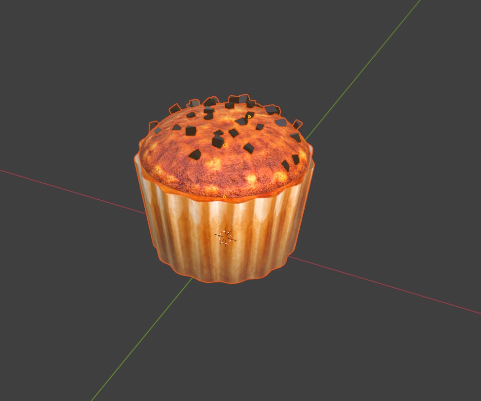 カフェのパン&スイーツ 3Dモデルセット【クロワッサン・スコーン・マフィン・フルーツタルト・シュークリーム】