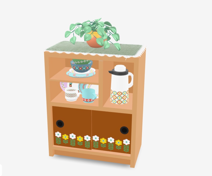 【3Dモデル】ローポリ風 家具&インテリア小物セット|FBX