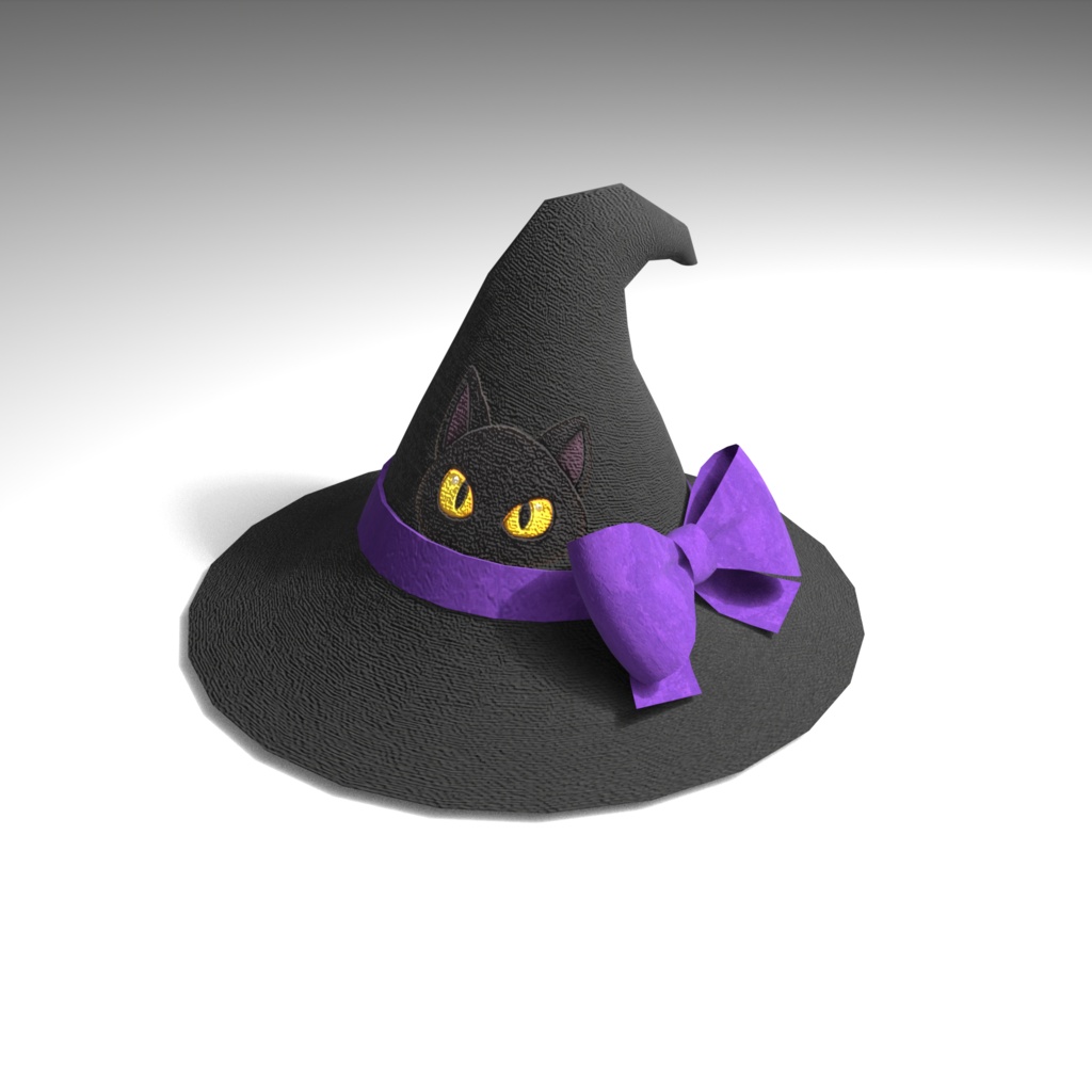 【3Dモデル】ハロウィン魔女の帽子 12種類セット|かわいい・ローポリ風・ハロウィン飾り
