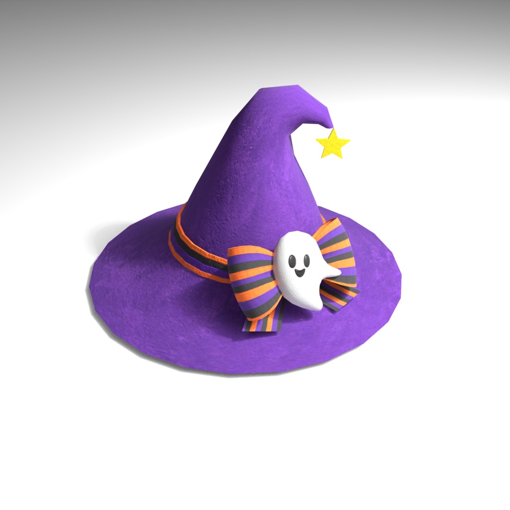 【3Dモデル】ハロウィン魔女の帽子 12種類セット|かわいい・ローポリ風・ハロウィン飾り