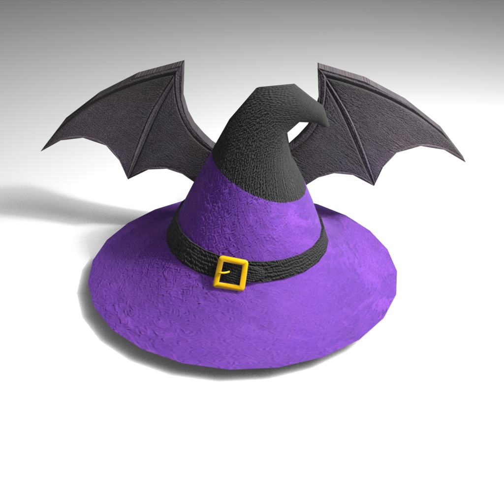 【3Dモデル】ハロウィン魔女の帽子 12種類セット|かわいい・ローポリ風・ハロウィン飾り