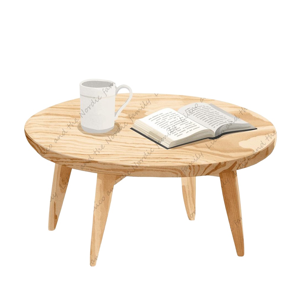 Lilico's familyの北欧インテリア-Living room クリップアート12点|背景透過PNG・商用OK・SNS&ブログに最適!