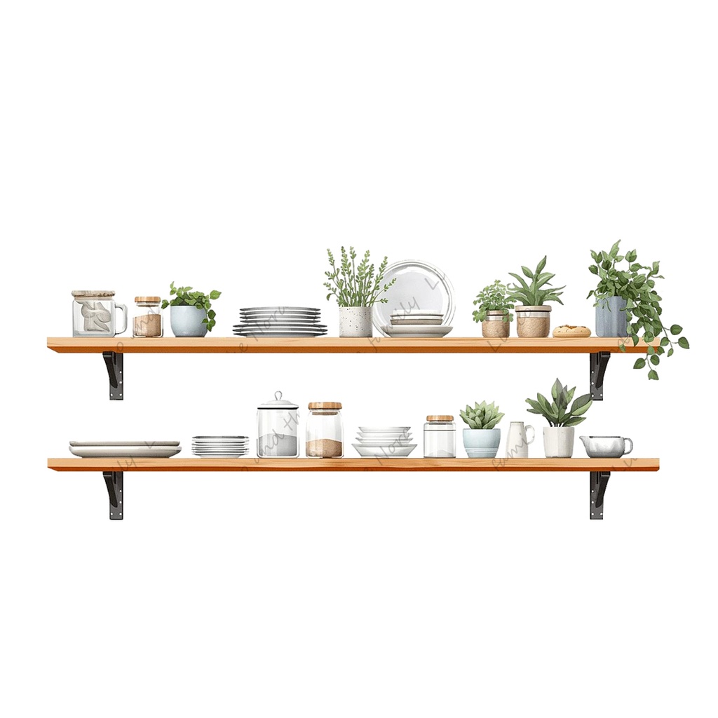 Lilico's familyの北欧インテリア-Living room クリップアート11点|背景透過PNG・商用OK・SNS&ブログに最適!