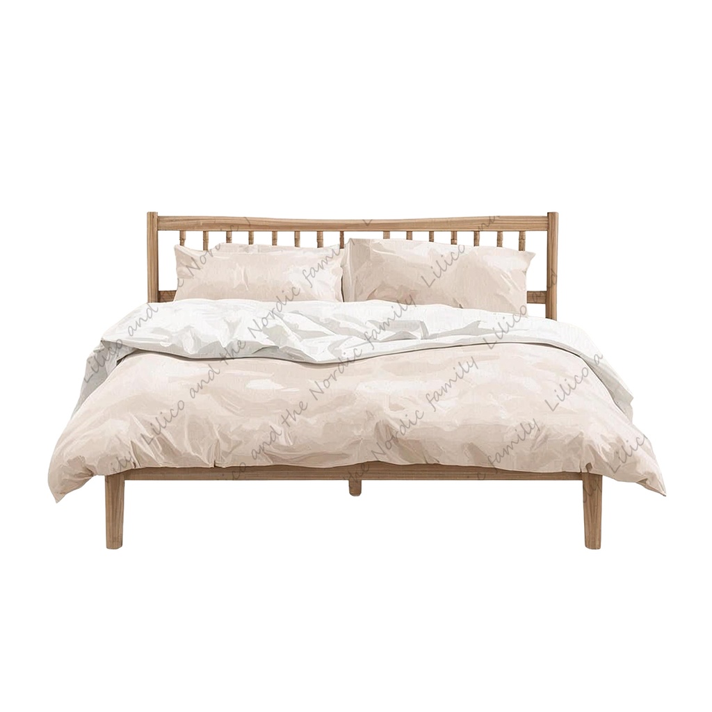 Lilico's familyの北欧インテリア-Bed room クリップアート10点|背景透過PNG・商用OK・SNS&ブログに最適!