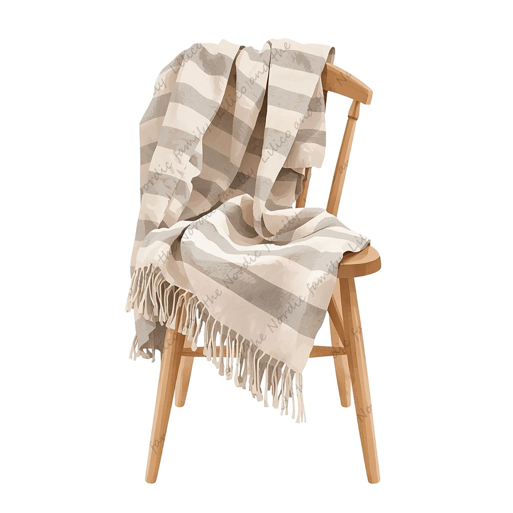 Lilico's familyの北欧インテリア-Bed room クリップアート10点|背景透過PNG・商用OK・SNS&ブログに最適!