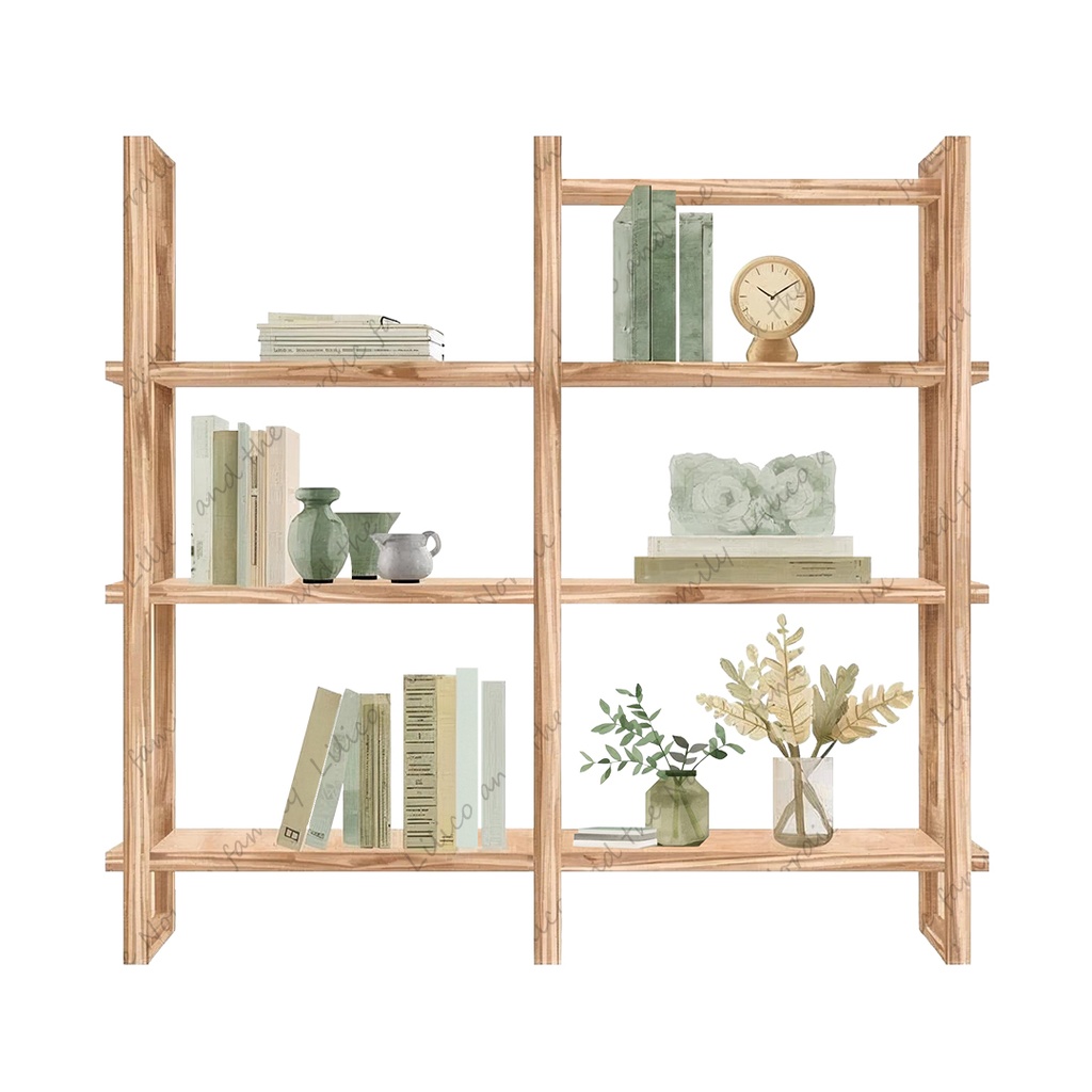 Lilico's familyの北欧インテリア-Work room クリップアート10点|背景透過PNG・商用OK・SNS&ブログに最適!