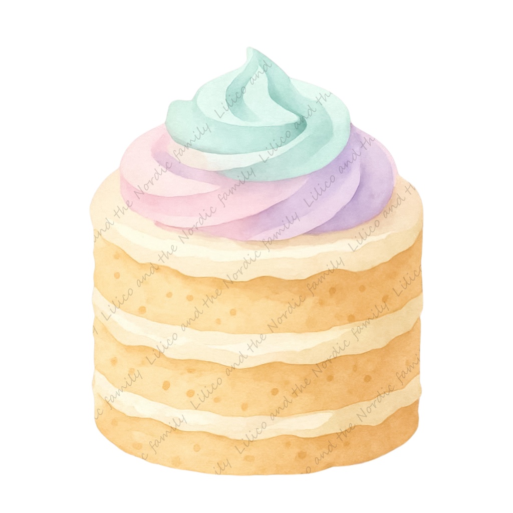 ♡Patisserie Lilico♡ Lovely cake collection クリップアート10点|背景透過PNG・商用OK・SNS&ブログに最適!