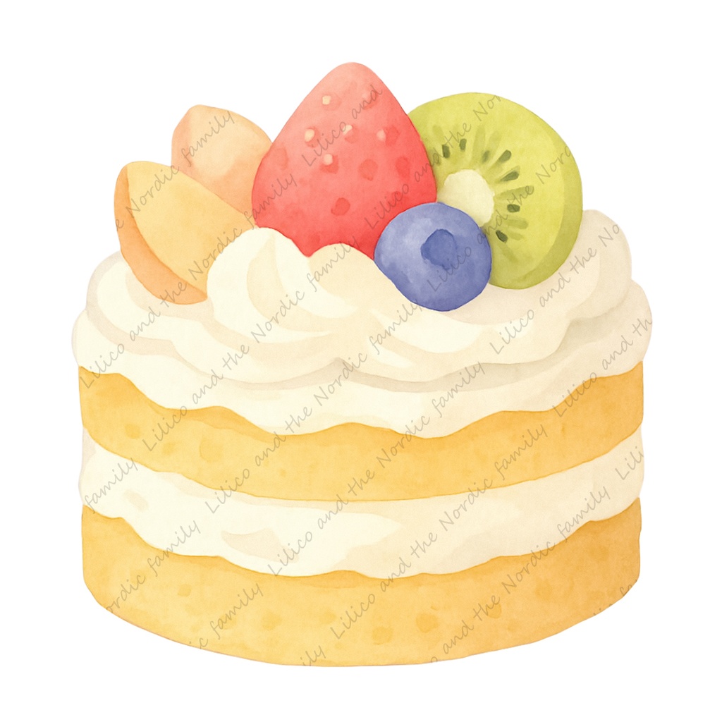 ♡Patisserie Lilico♡ Lovely cake collection クリップアート10点|背景透過PNG・商用OK・SNS&ブログに最適!