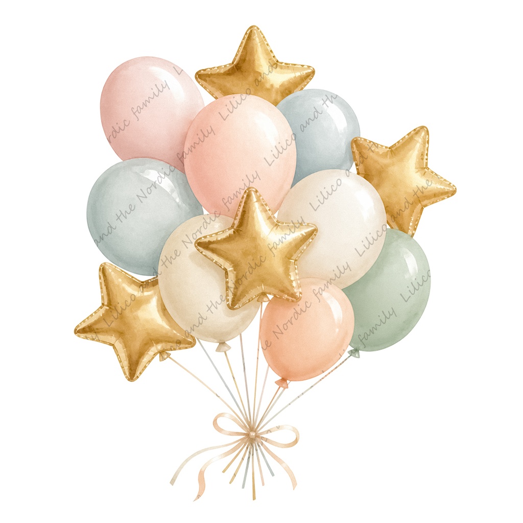 Lilico family|Myu's birthday party クリップアート10点|背景透過PNG・商用OK・SNS&ブログに最適!