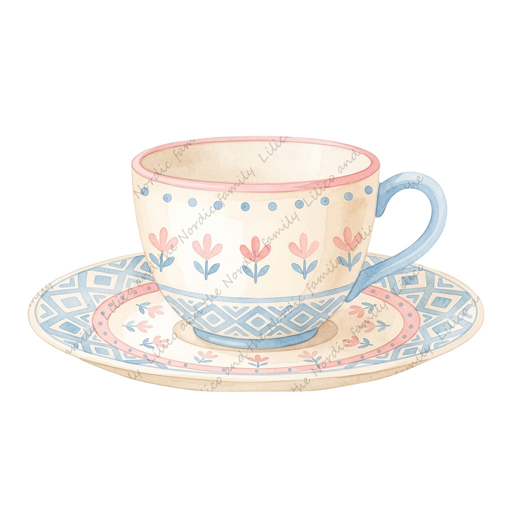 Lilico's family home|-Nordic Style-Cozy Tea Time Goods クリップアート10点|背景透過PNG・商用OK・SNS&ブログに最適!