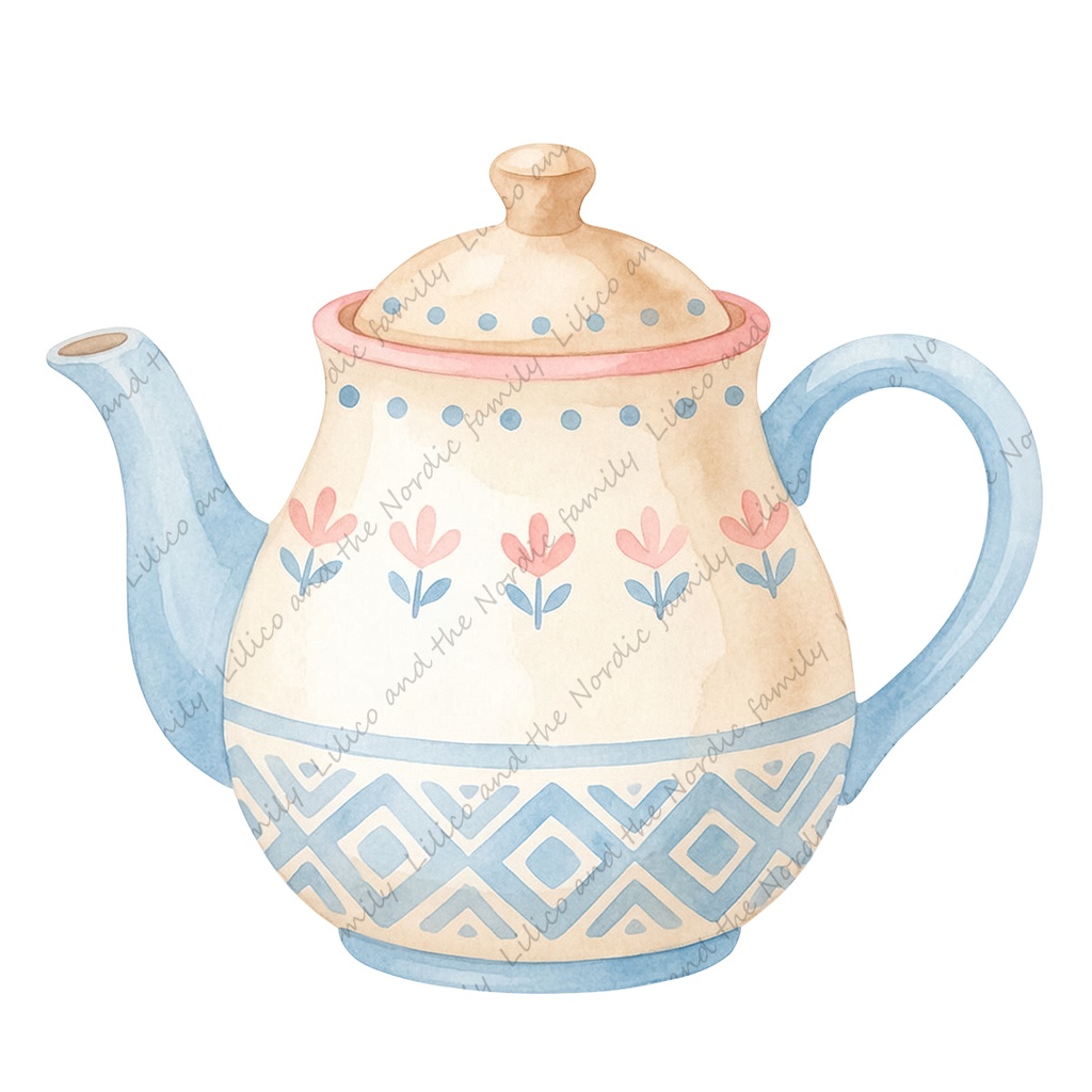 Lilico's family home|-Nordic Style-Cozy Tea Time Goods クリップアート10点|背景透過PNG・商用OK・SNS&ブログに最適!