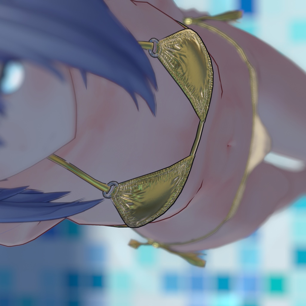 金色ビキニ水着