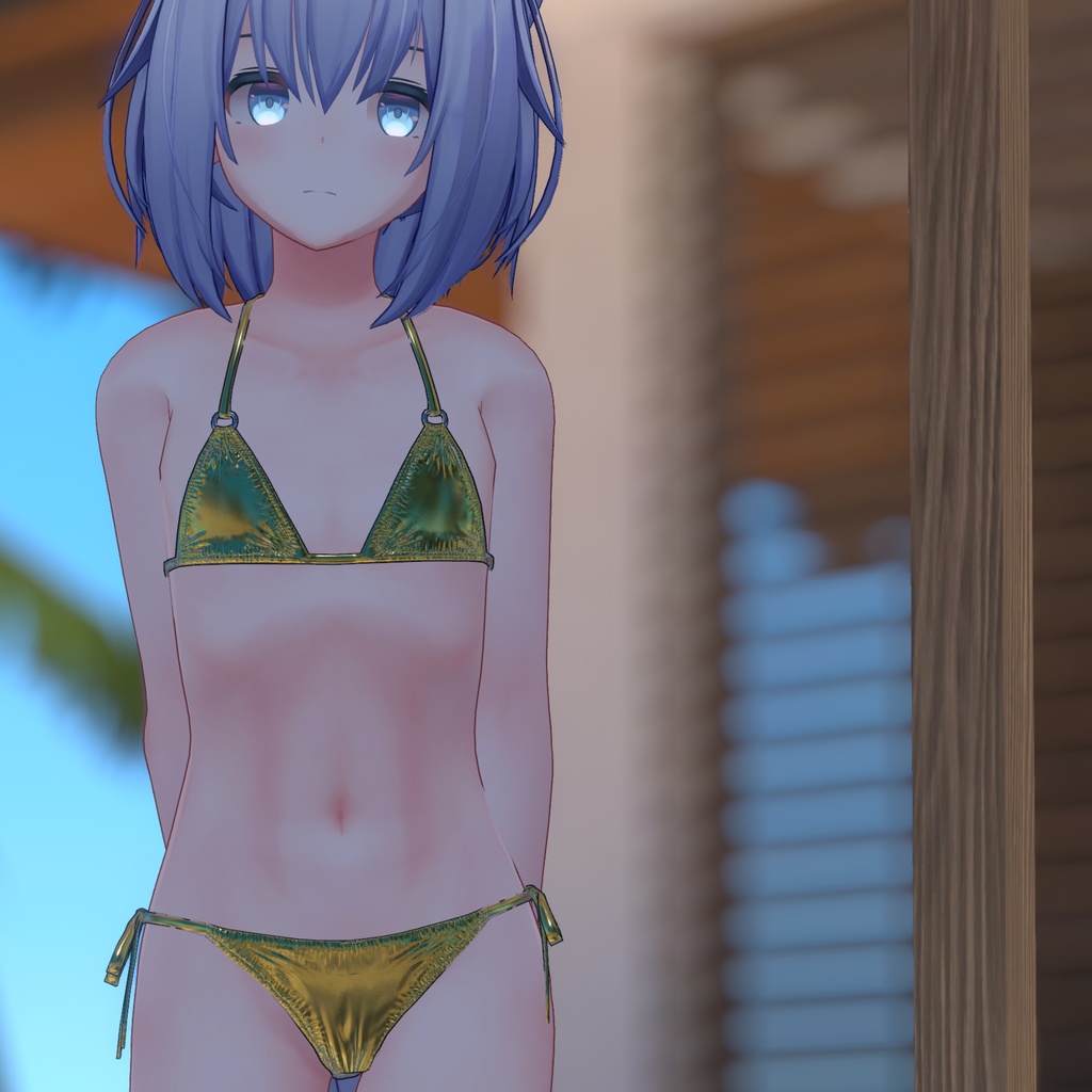 金色ビキニ水着
