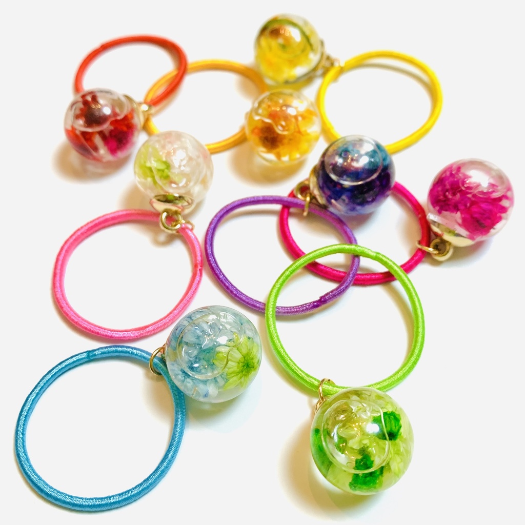 ハーバリウム付き ヘアゴム