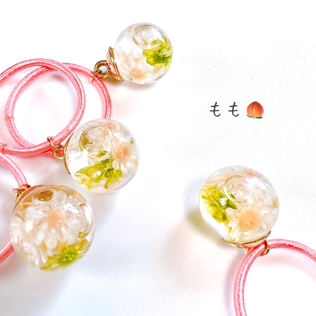 ハーバリウム付き ヘアゴム