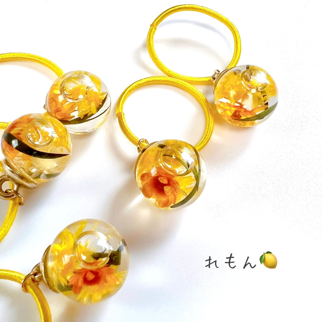 ハーバリウム付き ヘアゴム