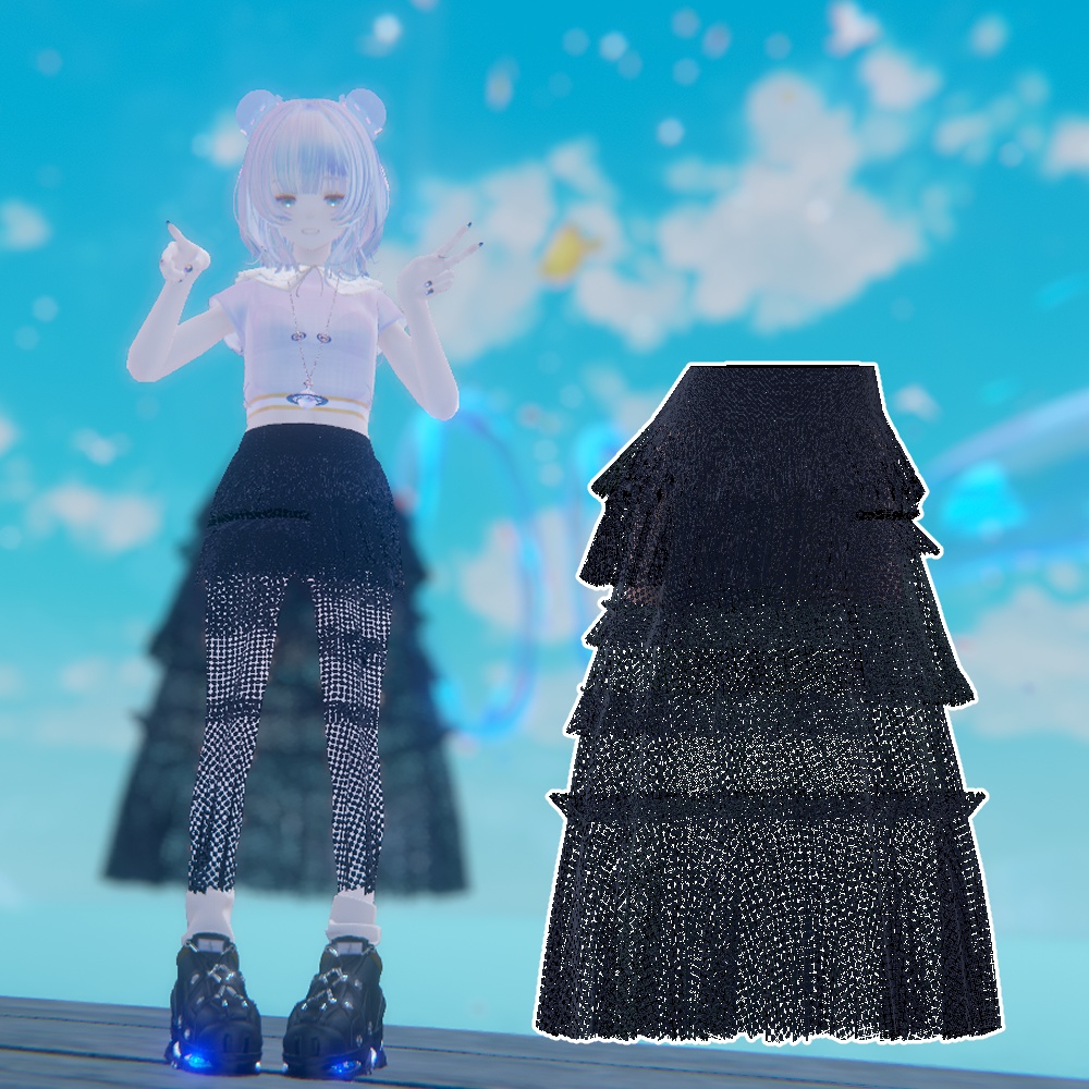 【マリシア対応】レースフリルスカート