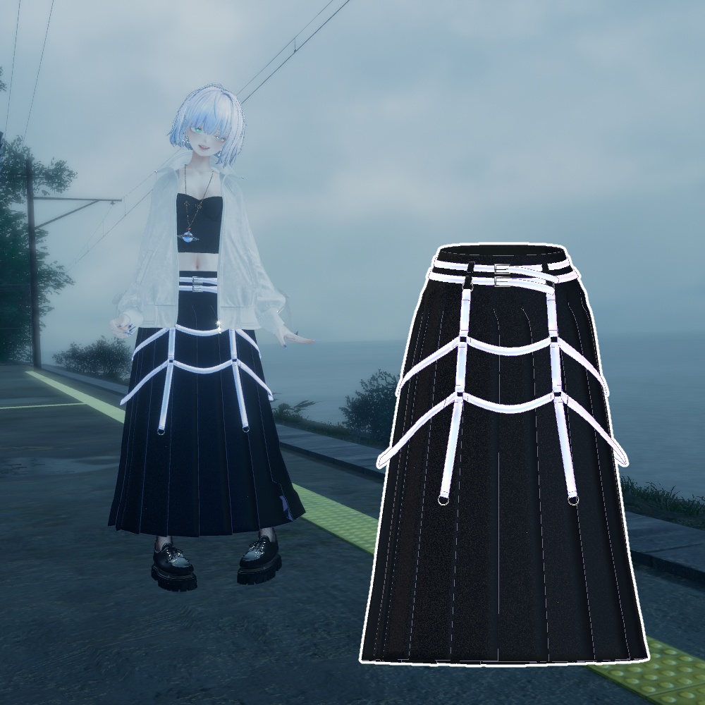 【shinra森羅】ロングプリーツスカート