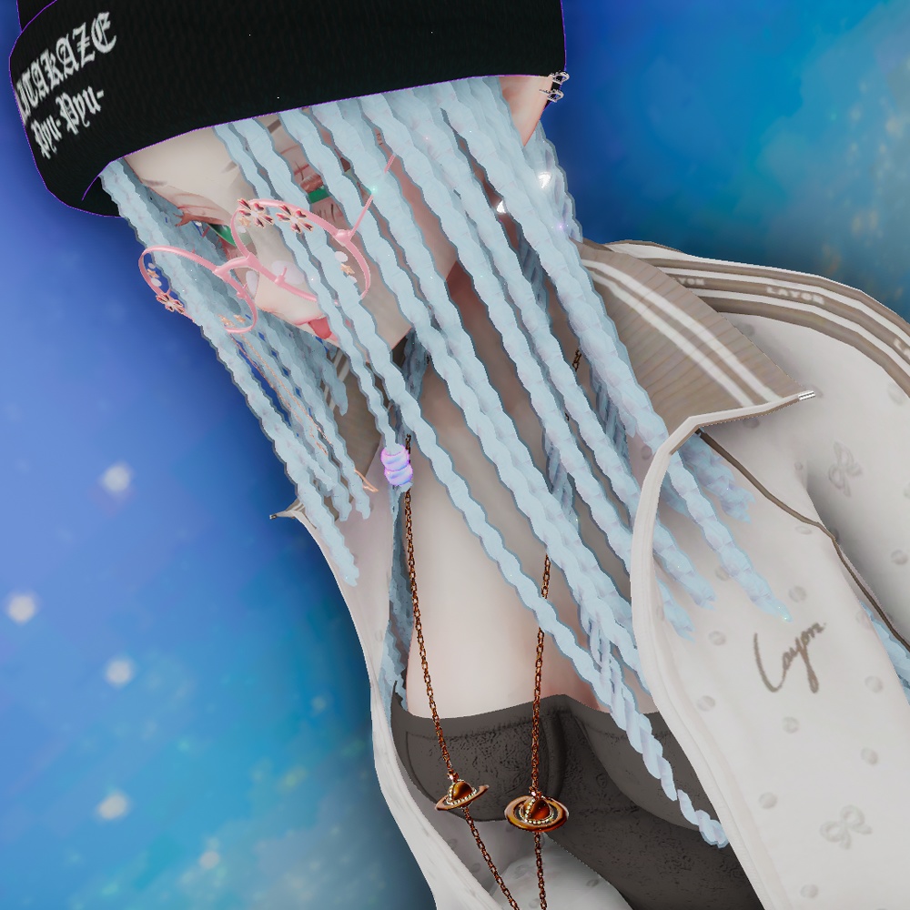 【shinra森羅】ニット帽付きブレイズヘアー