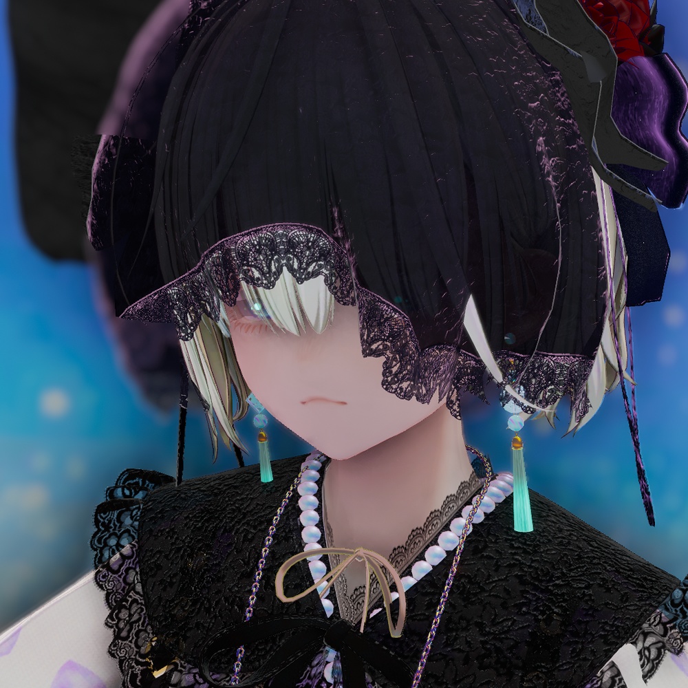 1000follower thx!! ベールヘッドドレス【無料】