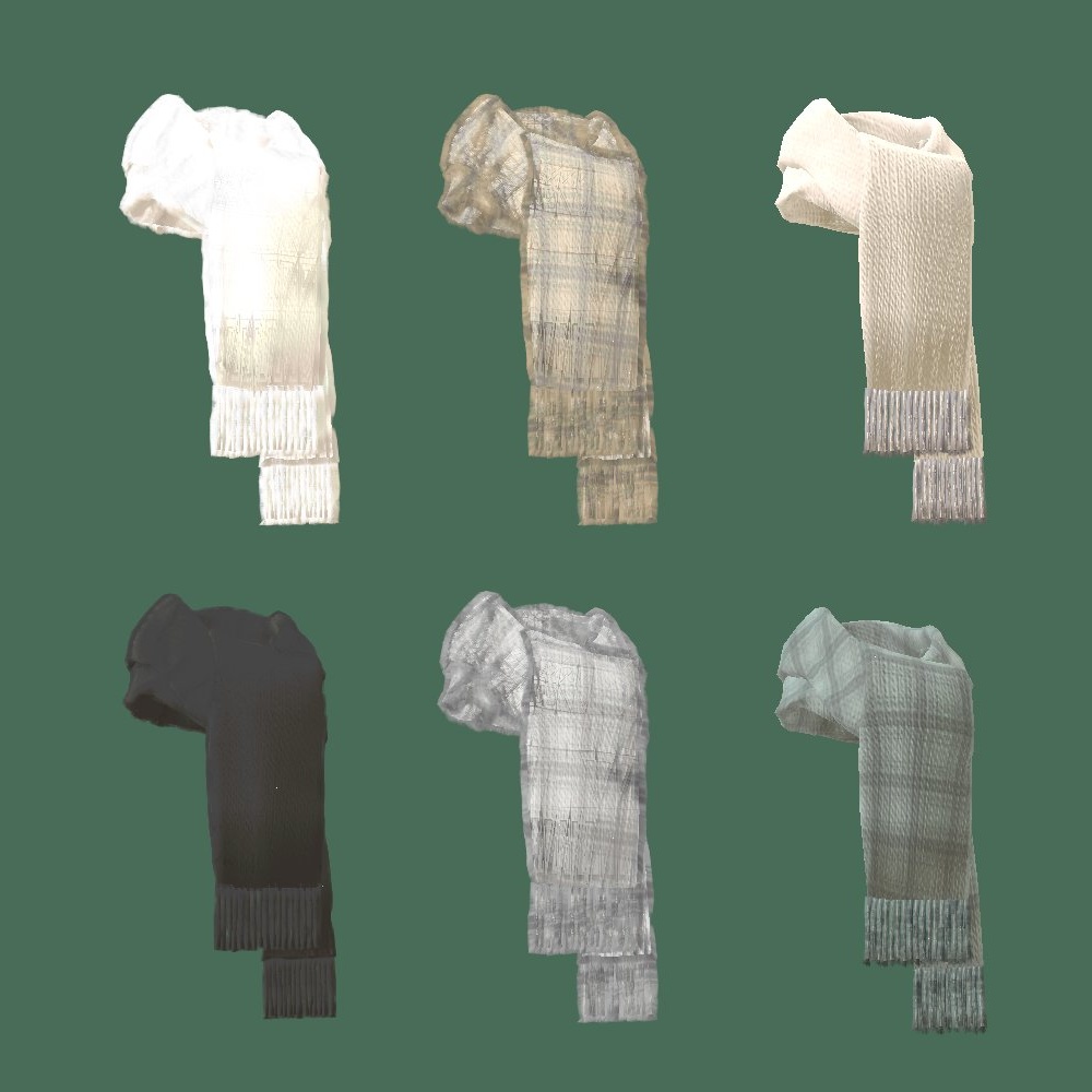 ボリュームフリンジマフラー