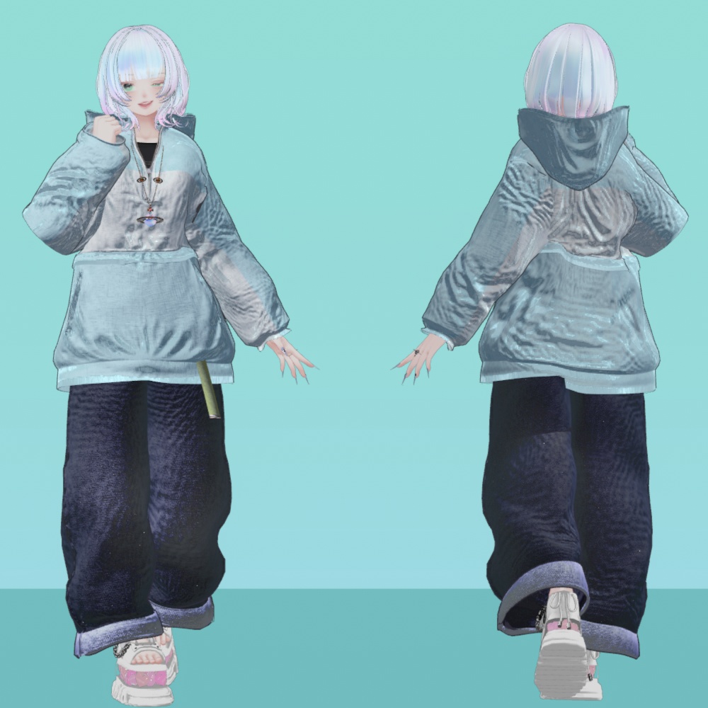 【shinra森羅】オーバーサイズナイロンパーカーセットアップ