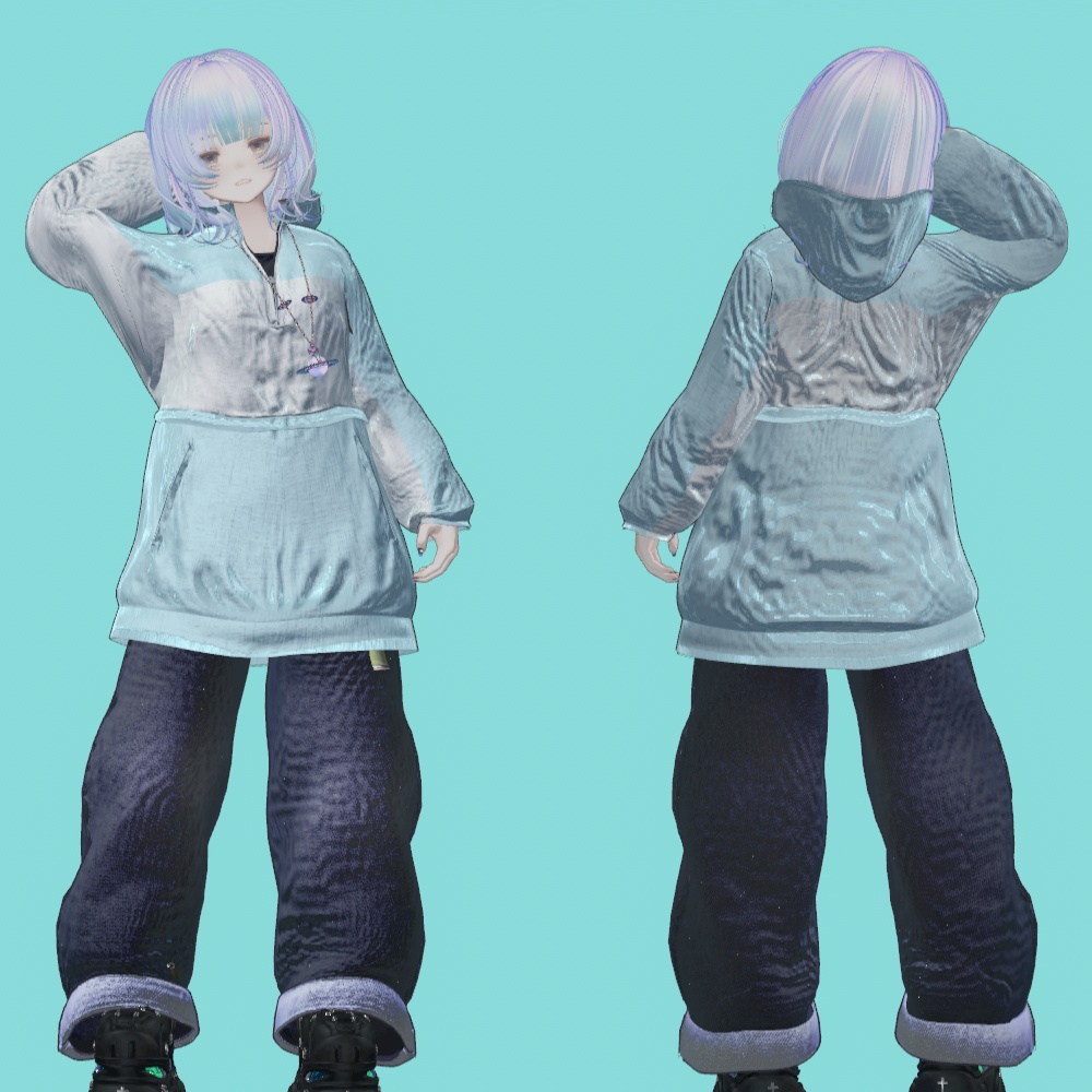 【マリシア】オーバーサイズナイロンパーカーセットアップ