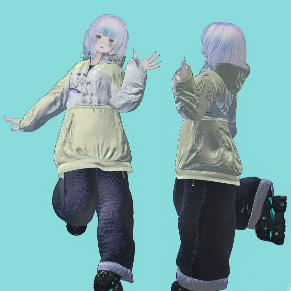 【マリシア】オーバーサイズナイロンパーカーセットアップ