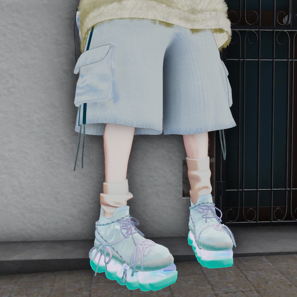 【マリシア】ワイドハーフパンツ