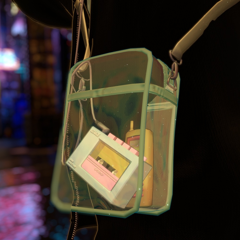 '90s Clear Pouch & Cassette Player