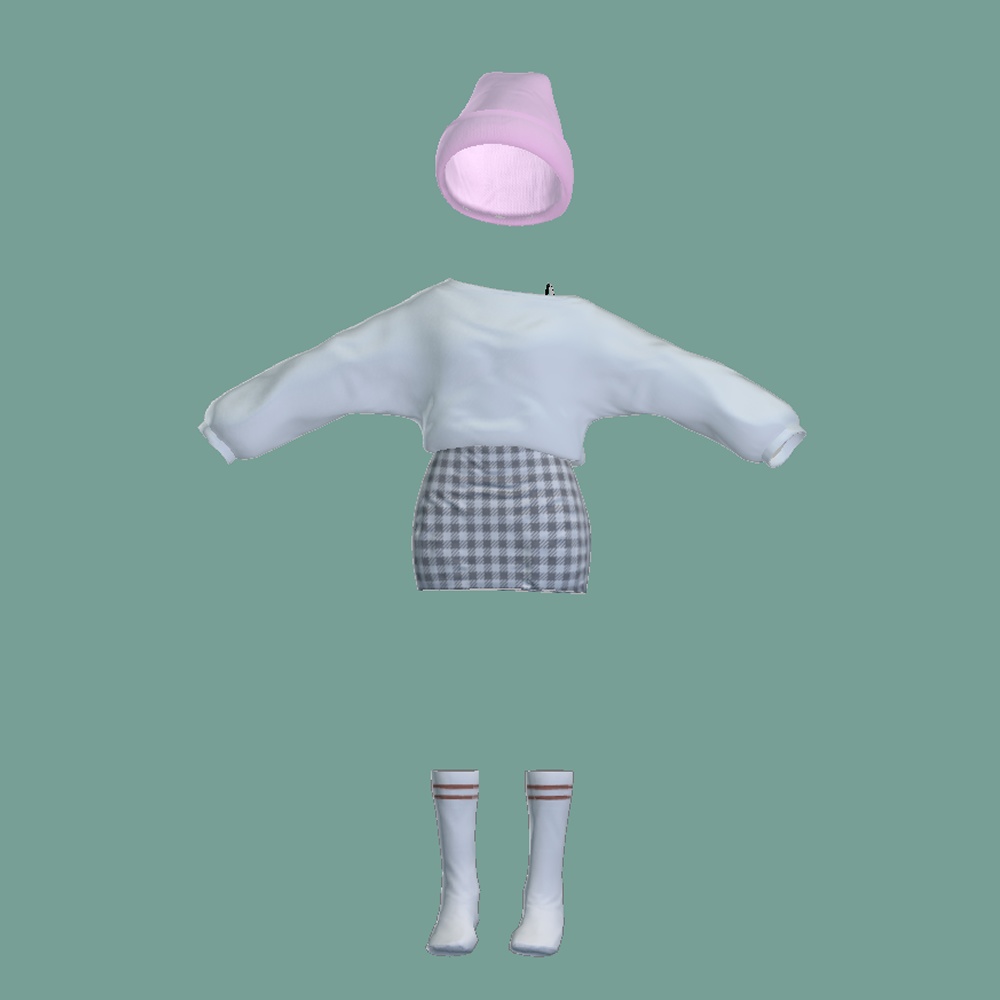 【マリシア】OverSize Long Tee&Tight Mini Skirt