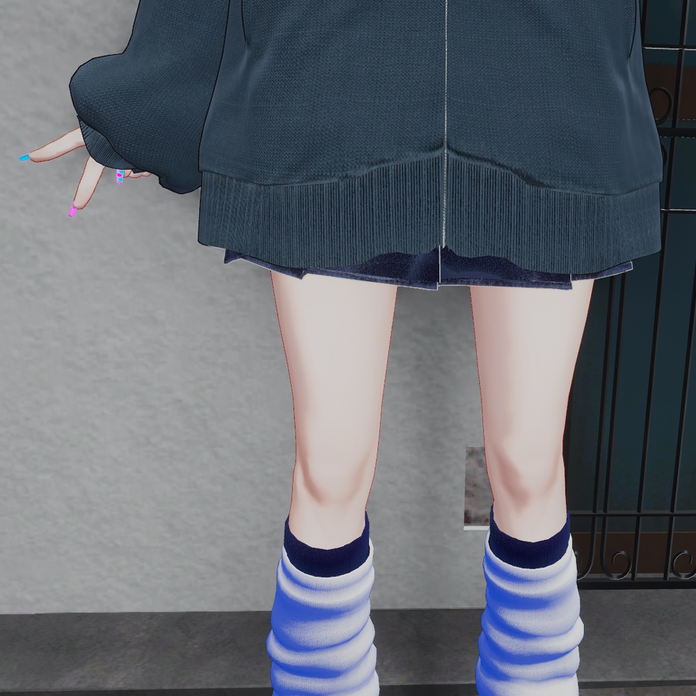 【マリシア】ZIP HOODIE & MINISKIRT【1DAY FREE】