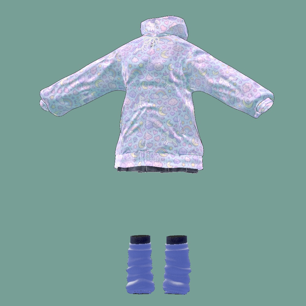 【マリシア】ZIP HOODIE & MINISKIRT