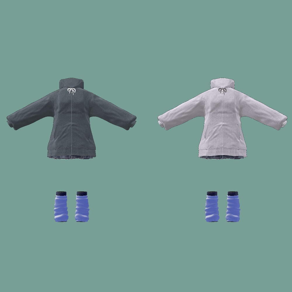【マリシア】ZIP HOODIE & MINISKIRT【1DAY FREE】