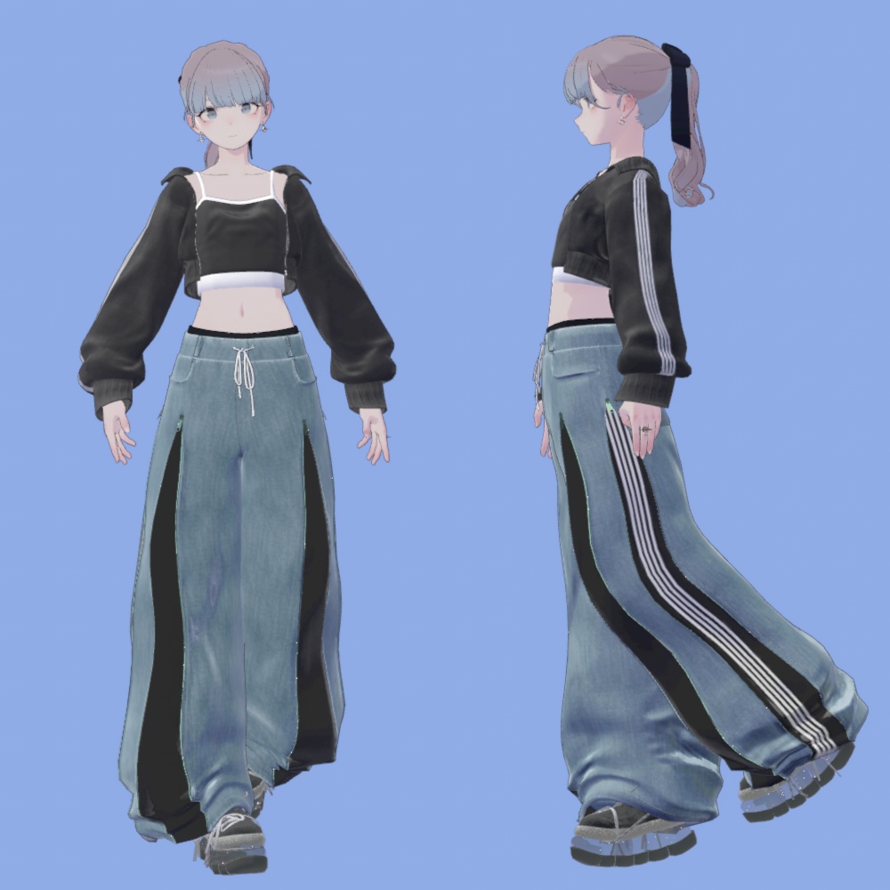 【1DAY FREE】remake jersey pants【Lapwing】