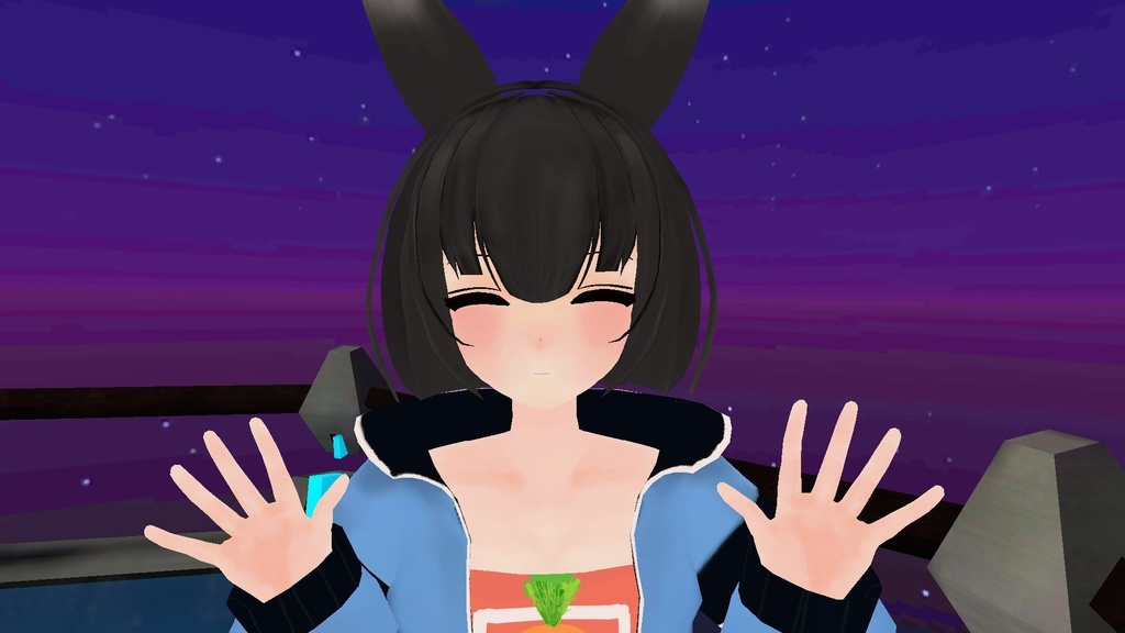 【オリジナル3Ⅾモデル】うさぎのすけ【無料】【Quest対応】