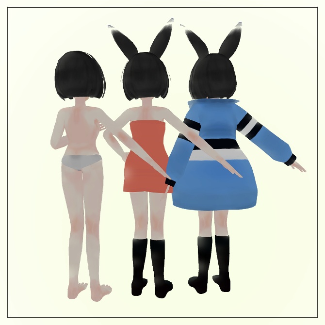 【オリジナル3Ⅾモデル】うさぎのすけ【無料】【Quest対応】