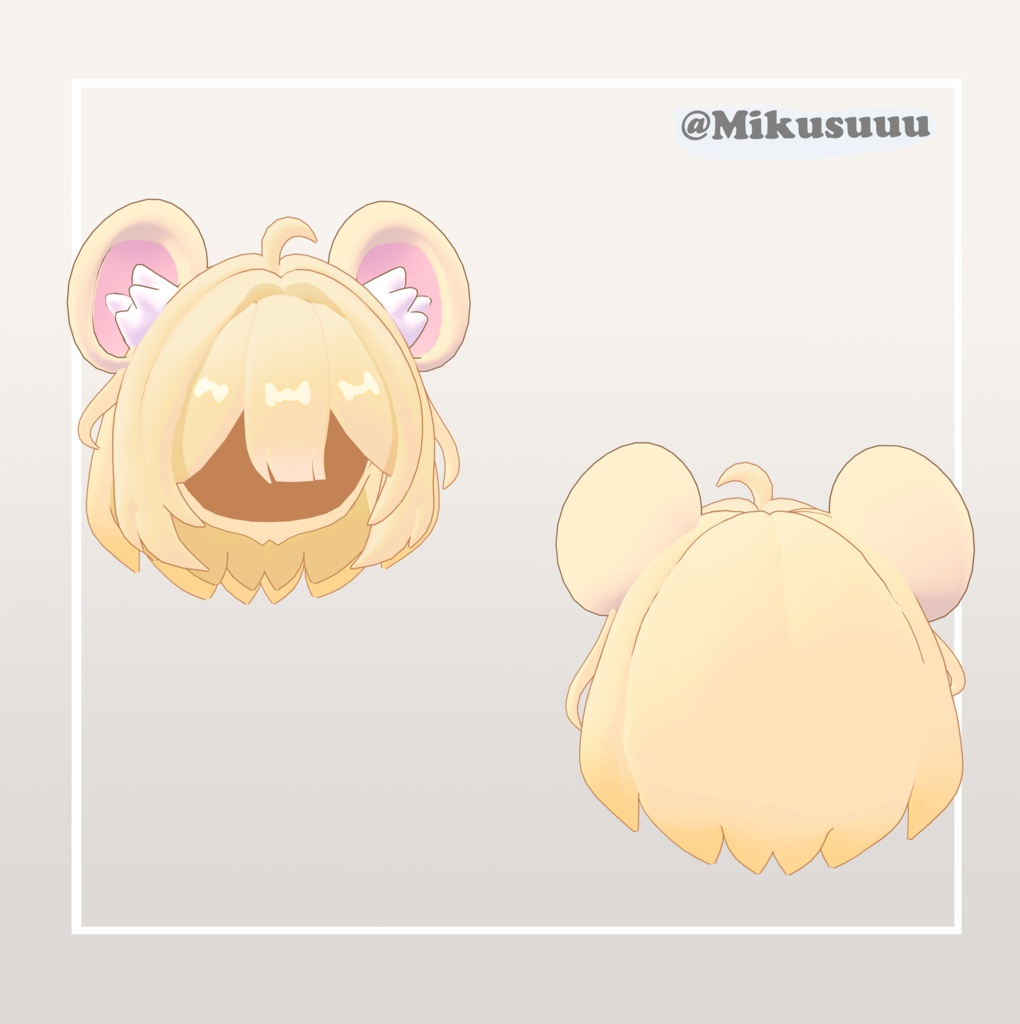 【Kipfel専用】Mouse-Ear Bob-キプフェル 3D髪型