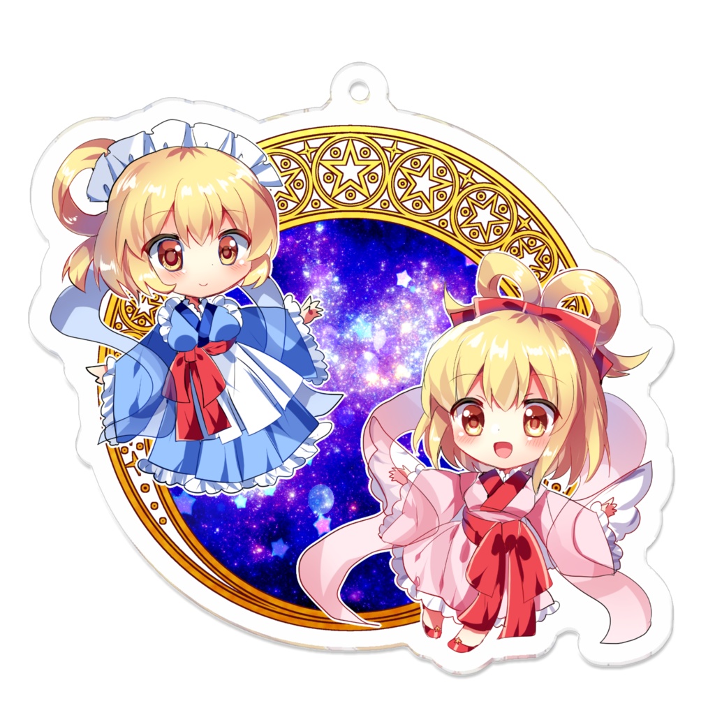 東方旧作　幻月＆夢月　七夕バージョン◇アクリルキーホルダー